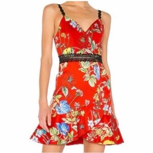 Alice + Olivia red floral dress